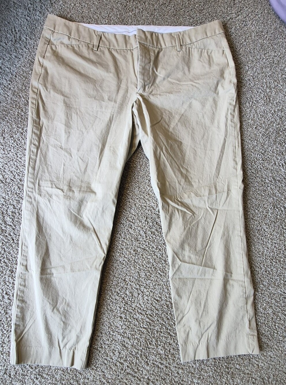 Uniform Straight-Leg Khaki Pants